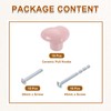 sourcing map Ceramic Cabinet Knobs, 10 Pcs Light Pink Heart