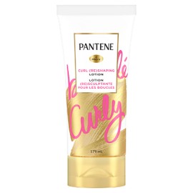 Pantene Hair Lotion, Moisturizing, for Curly Hair, Cream Reshapes and Defines Curls with Vitamin B5, Safe for Color Treated Hair, Pro-V, 179 mL