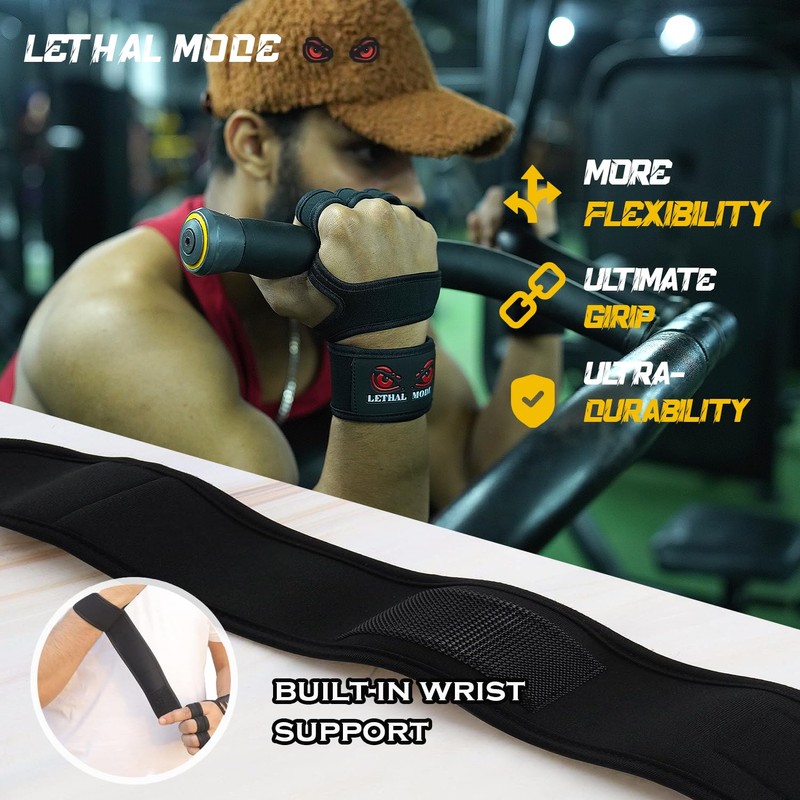 LETHAL MODE Gym Gloves For Men Women Weight lifting Gloves
