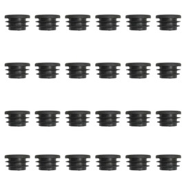 25MM Round Plastic Plugs,Round Plastic End Caps in 24pcs,Chair Leg Pipe Tube Insert Blanking Cover,End Cover Caps for Furniture,Tables,Chairs