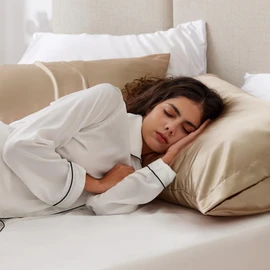 Love's cabin Satin Pillowcase for Hair and Skin (Camel Taupe, 20x36 inches) Similar to Silk Pillow Cases, King Size Pillow Cases Set of 2 - Satin Cooling Pillow Covers with Envelope Closure