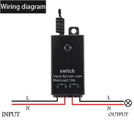 Meskliu 3 Way Remote Control Switch, AC 220 V/230 V/240 V Mini Wireless Switch with Remote Control, 10 A Wireless Relay Wall Switch with 328 ft Long Range for Household Appliances, Ceiling Lights,