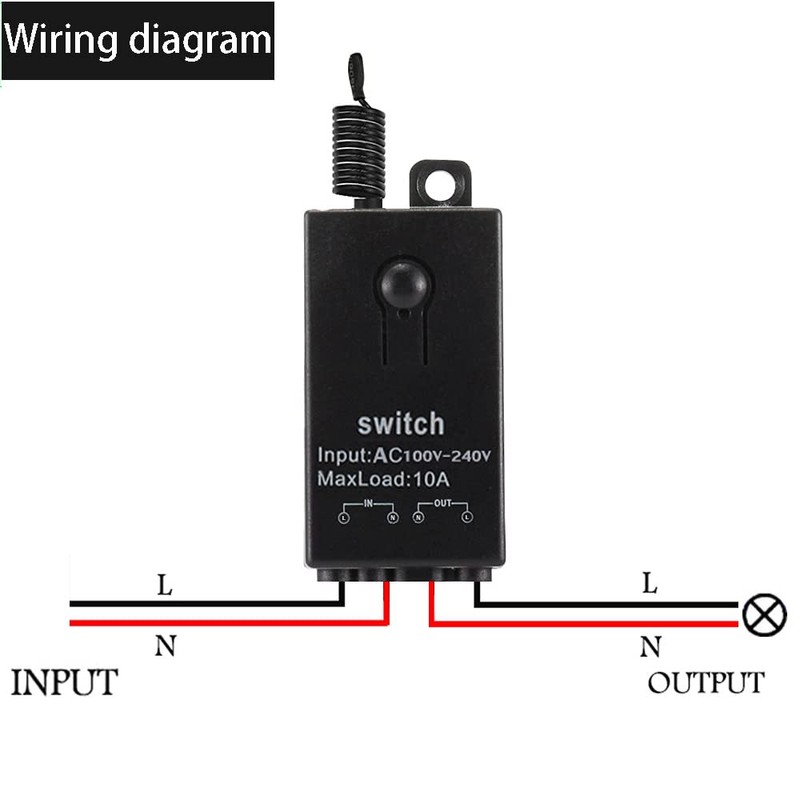 Meskliu 3 Way Remote Control Switch, AC 220 V/230 V/240
