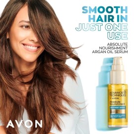 AVON Advance Techniques Absolute Nourishment Hair Serum with Argan Oil 1 fl oz