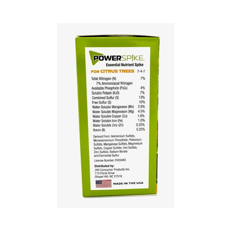 Power Spike for Citrus Trees, Citrus Tree fetilizer Spike. Feeds