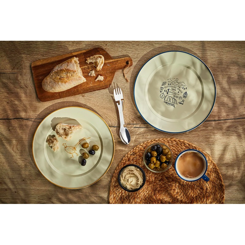 Joules Outdoor Dining Metal Picnic or Camping Plates Pack of