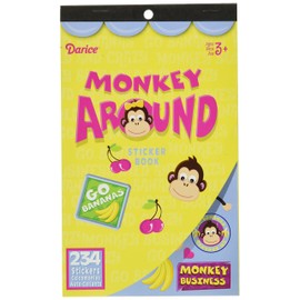Velvet Sticker Book, Monkey Around, 234 Stickers
