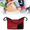 Large Capacity Hanging Stroller Organizer Bag Baby Carriage Storage Package(Red)