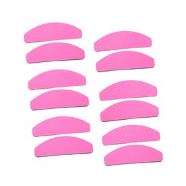 Minkissy 20pcs Mini Half-Moon Shaped Nail Polishing File Set Double-Sided Sponge Nail Files for Accurate Grinding and Manicure at Home Salon Pink