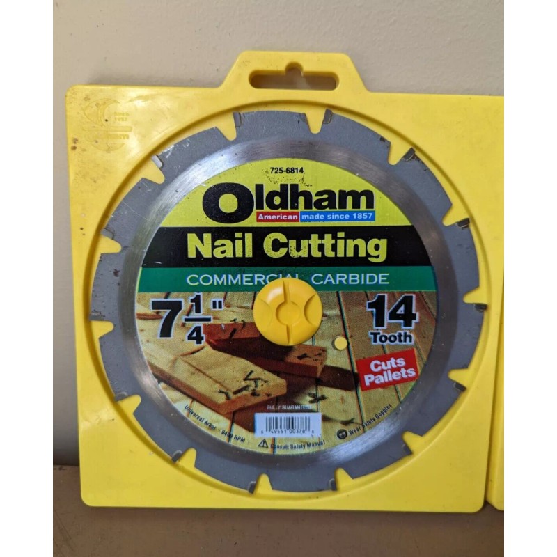 OLDHAM 7256814 7-1/4-Inch 14T Carbide Nail Cutting Saw Blade