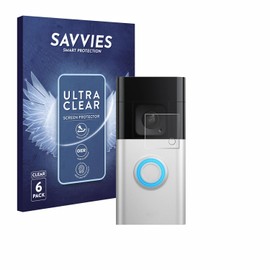 Savvies Screen Protector for Ring Video Doorbell Plus Ultra Transparent Pack of 6