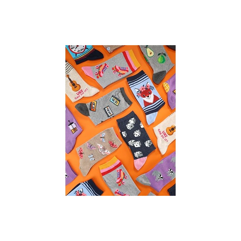 Hot Sox Women's Fun Pattern and Solid Crew Socks-1 Pair