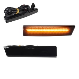 KENRTIR for 1995-2005 Chevy Astro GMC Safari Van Side Marker Light Smoked Amber Front Bumper LED Fender Lamps