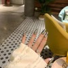 MAOLEETO Press on Nails, Middle Ladder Fake Nails Pearls False