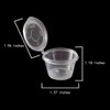 MIUPOO Plastic Souffle Cups,Disposable Clear Leak Proof Sauce Cup With