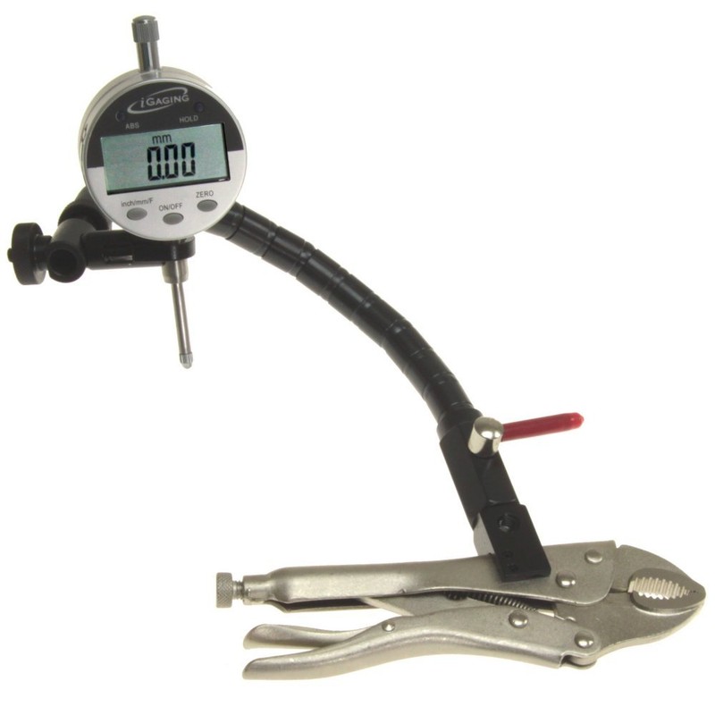 iGaging Flexible Arm Grip Clamp Vise Plier w/ 1" Electronic