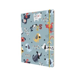 Collins Maru 2025 Planner - A5 Week To View Cut Flush Diary - Dogs - (MR153.DG-25) - Weekly Planner with Cute Animal Design