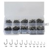 100x Chemically Sharpened Octopus Fishing Hook, Fishing Tackle 3-12# Small