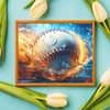 VNUIEHG Abstract Baseball Paint by Numbers Kits with Brushes and