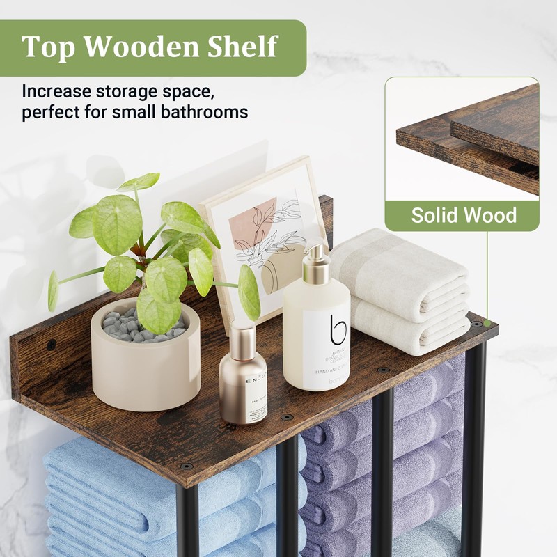 Large Capacity Three-layer Widened Towel Racks for Bathroom Wall Mounted,