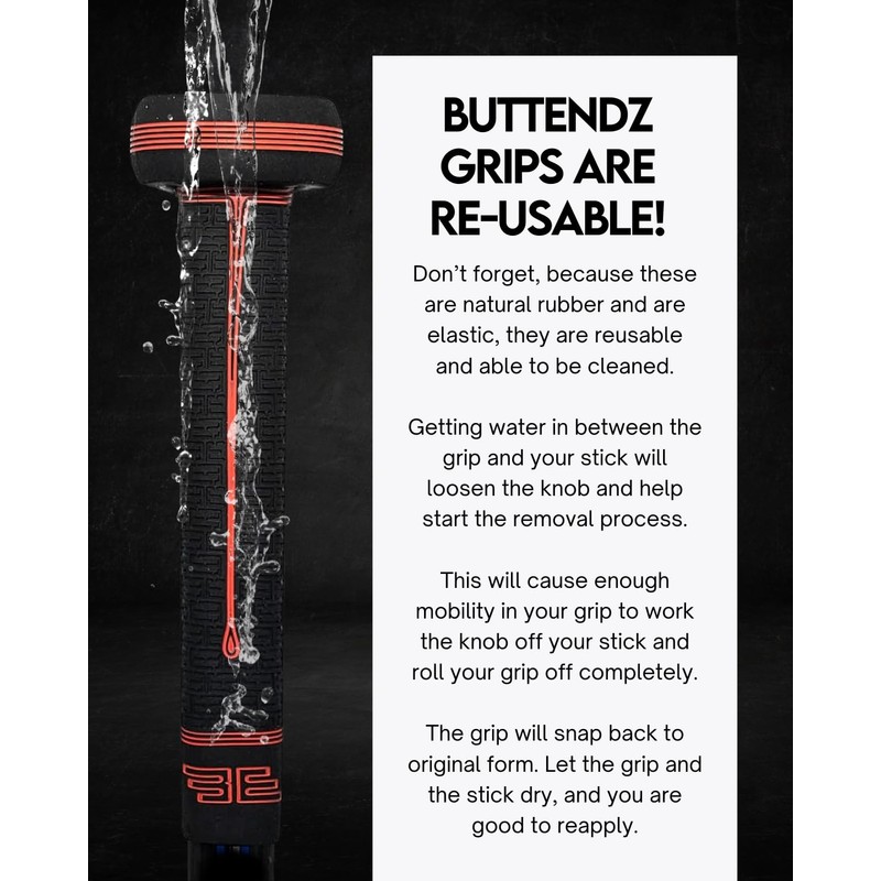 Buttendz Sentry Goalie Hockey Stick Replacement Grip - Precision Control