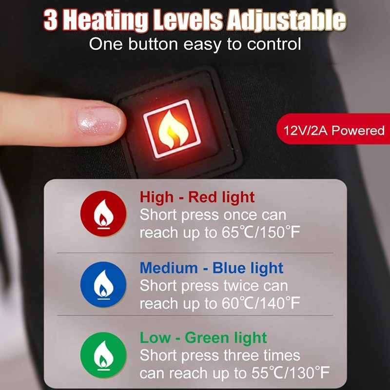 24.4Inch Ultra Long Heated Glove for Hand Wrist Elbow, Electric