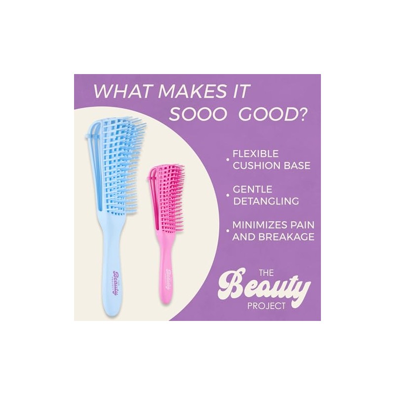 Pack De 2 Cepillos Desenredantes Para Todo Tipo De Cabello,