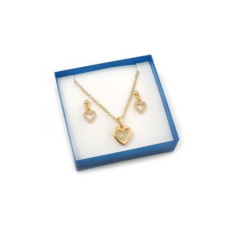 Avalaya Plastic Jewellery Box – Blue Gift Case for Earrings,