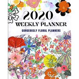 Weekly Planner Pad: January 2020 to December 2020 (2020 Weekly Planner) 8" x 10" Gorgeously Designed Floral Cover