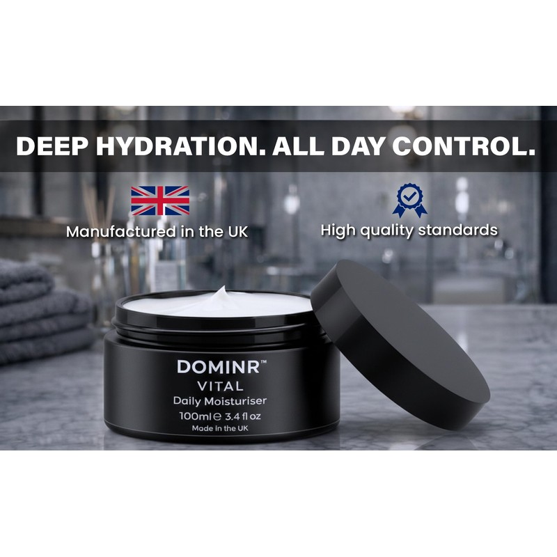 Men’s Face Moisturiser 100ml – Non-Greasy, Fast Absorbing Daily Cream