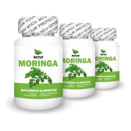 Moringa, 300 Cápsulas (3 Frascos 100 Cap C/u) Sabor Natural
