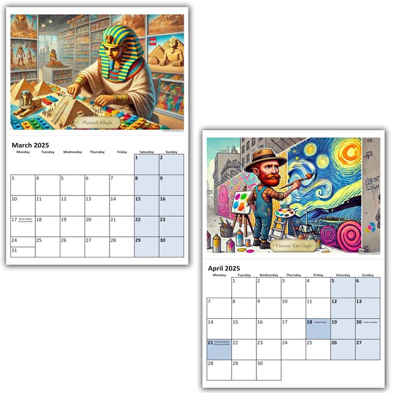 A5 Wall Calendar - Choice Of Designs And Sizes -