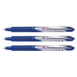 PILOT V-BALL 7 RT Retractable Rollerball Pen Medium Point - Blue (Pack of 3)