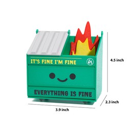 Tian Zhun Dumpster Fire Pencil Holder Funny Magnetic Pen Holder Strong Magnets to Store Marker Pencil Organizer for Refrigerator Whiteboard Locker Home Office or Hospital