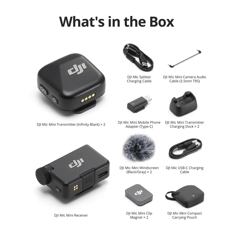 DJI Mic Mini (2 TX + 1 RX), Detail-Rich Audio,