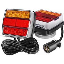 Nilight Magnetic LED Trailer Towing Light Kit 24ft Cable with 7 Pin Plug