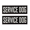 2 Pieces Black White Patches with Hook Backing for Service