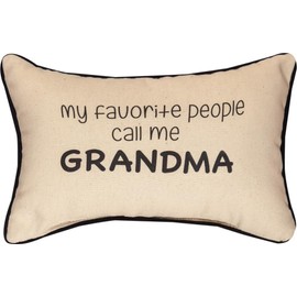 My Favorite People Call Me Grandma 12.5 x 8.5 Inch Decorative Word Pillow
