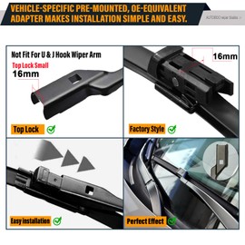 AUTOBOO 28"+21" Windshield Wipers Replacement for Ford Transit-150 Transit-250 Transit-350 2023 2022 2021 2020 2019 2018 2017 2016 2015 -Original Factory Quality (Pack of 2)