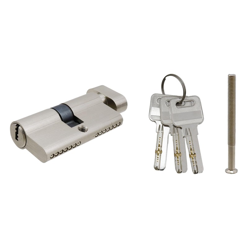Savagrow 60mm Lock Cylinder with 3 Keys Solid Brass Door