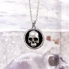 Controse Skull Necklace - cool skull pendant with 42 crystals