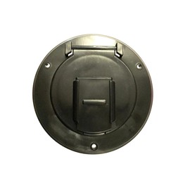 Valterra Black Electric Power Cord Small Round Cable Hatch 3" Cutout RV