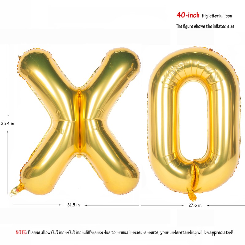 Gold Letter Balloons 40 Inch Giant Jumbo Helium Foil Mylar