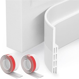 Door Draft Stopper 2 Pack - Weather Stripping Door Seal, Garage Window Blocker, Noise Cold Air Insulation, Draft Guard White 2" W x 39" L Home - Colour: White, Size: White-39" L-2Pack