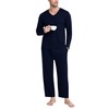 MoFiz Men's Pajama Sets Long Sleeve Lounge Sets 2 Piece