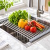 Roll-Up Stainless Steel Sink Drying Rack for Dishes – Foldable