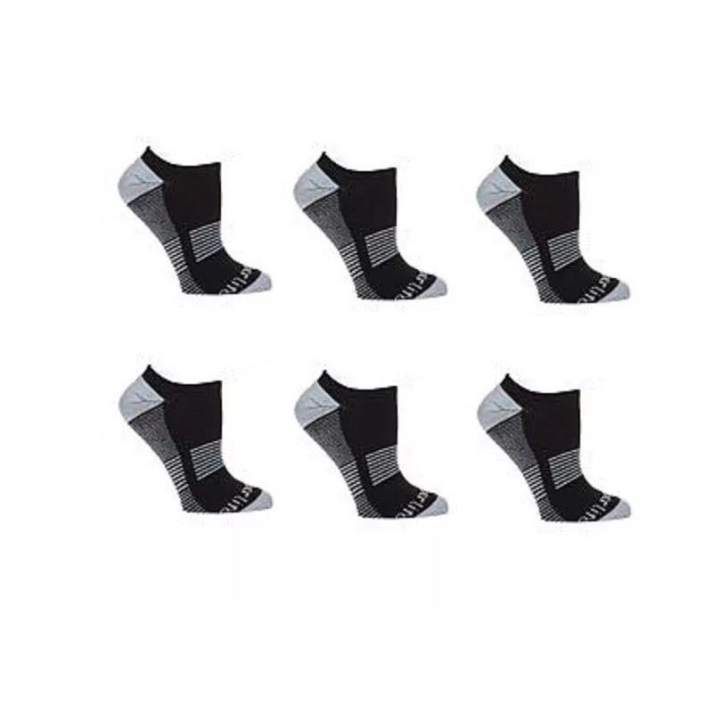Copper Life Men's No Show compression 3-pack Socks Black, L