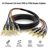EBXYA 8-Channel 1/4 Inch TRS to TRS Snake Cables 10ft,