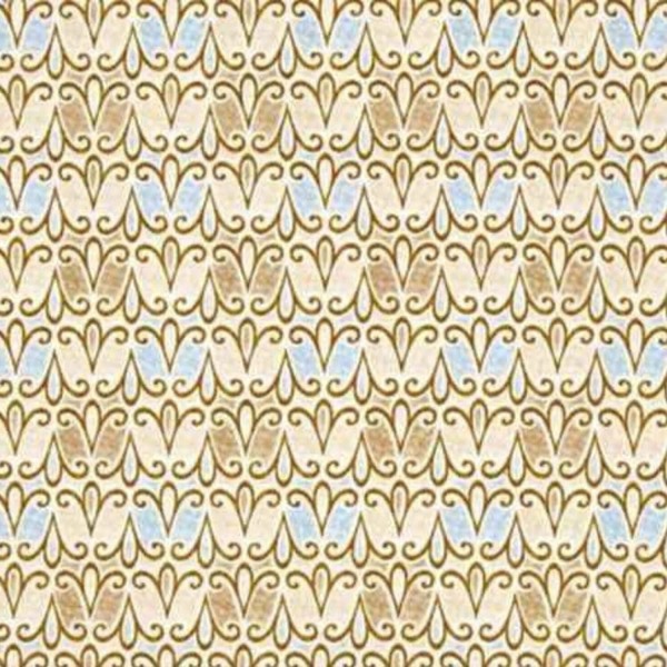 Quilting Treasures Splendid Swans Scroll Geometric Cream 100% Cotton Fabric