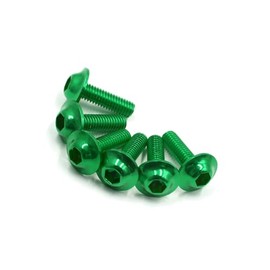 PARSLUCK 6PCS M6 X 20mm Green Hexagon License Plates Fairing Bolts Screws for Motorcycle Stable